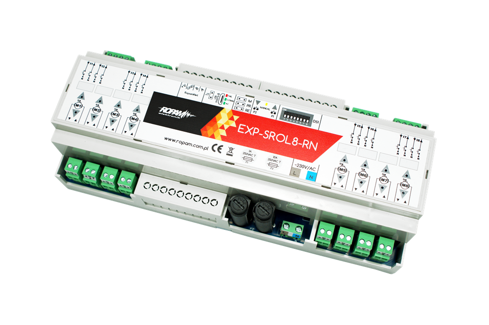 exp-srol8-rn-2s EXP-SROL8-RN sterownik rolet i żaluzji fasadowych - Ropam Elektronik